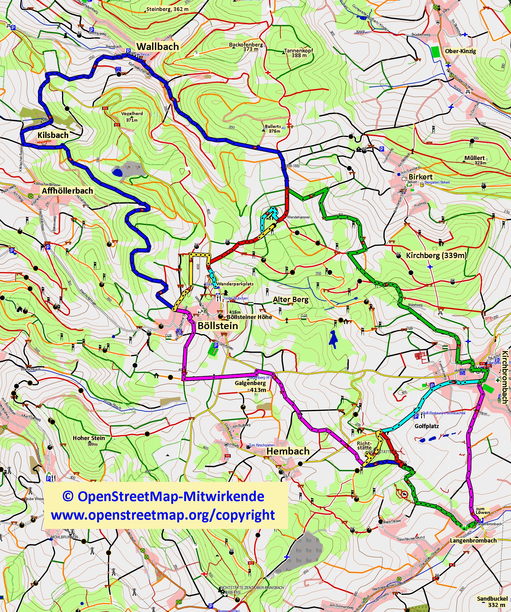 Bannoser-Weg-Karte